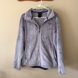 The North Face Osito High Pile Fleece Jacket Full Zip Lavender Grey size L